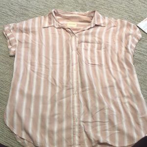 Pink button down shirt